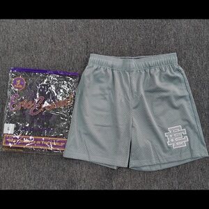 Eric Emanuel Light Gray Mesh Athletic Shorts